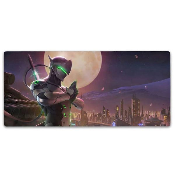 Килимок для миші ігровий 800x300 мм Overwatch Геnji нічне місто і місяць MP-GS-043 фото