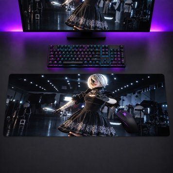 Ігровий килимок для миші та клавіатури 900&times;400 мм NieR: Automata &mdash; 2B у світлі софітів VK-NR2B-002 фото
