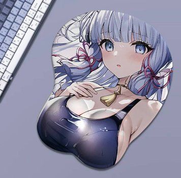 3D килимок для миші з подушкою під зап'ястя аніме сіроволоса дівчина MP-AN3D-044 фото